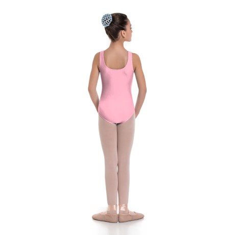 Girls Tank Leotard, Lycra Matt Soft Pink