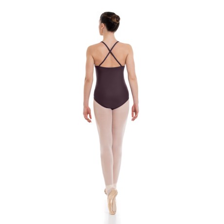 Female Empire Camisole Pinched Front Leotard Criss-Cross Straps, Lycra Matt Lanzarote