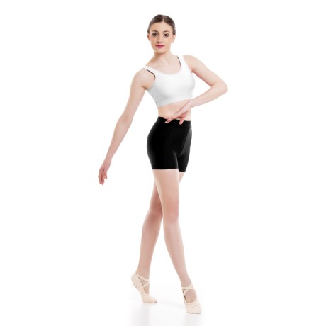 Girls Waist Band Fitted Short, Meryl Black