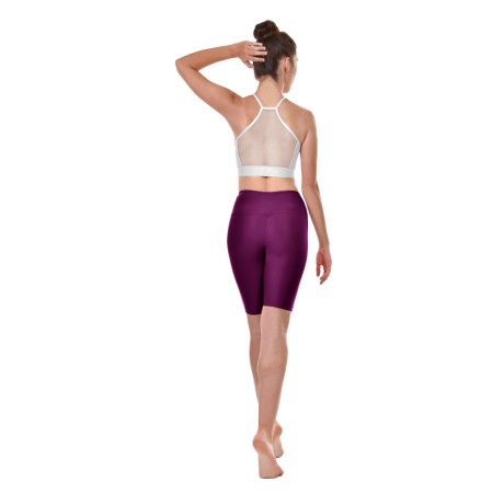 Female Active Fitted Bike Shorts Medium, Lycra Matt Burgundy
