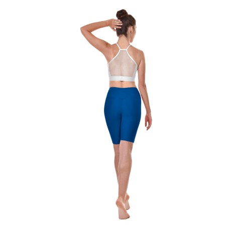 Female Active Fitted Bike Shorts Medium, Cotton - Elastane Royal Blue