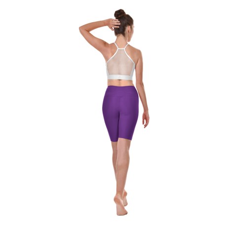 Female Active Fitted Bike Short, Cotton - Elastane Purple