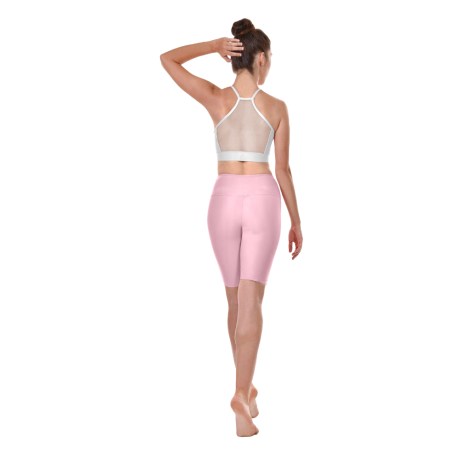 Female Active Fitted Bike Shorts Medium, Cotton - Elastane Light Pink
