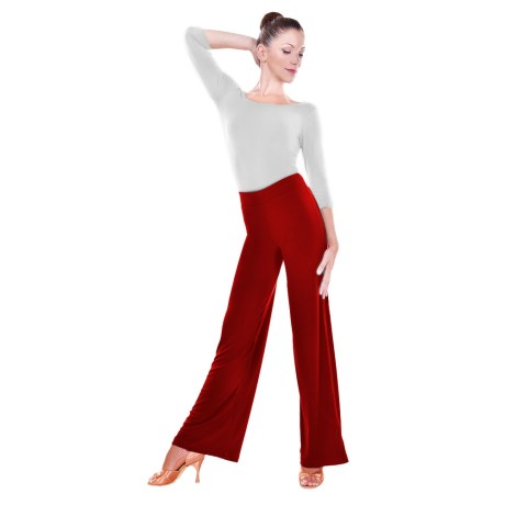 Female Waistband Fitted Straight Leg Pant, Super Jersey Orange