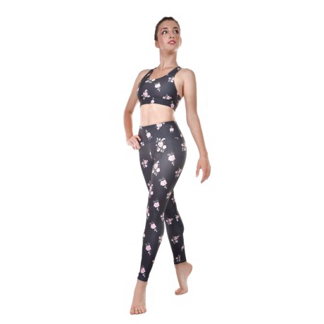 Female Active Fitted Ankle Leggings Lycra Matt, Grifle