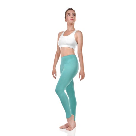 Female Active Fitted Ankle Leggings With Pocket In Waistband, Lycra Matt Frozen