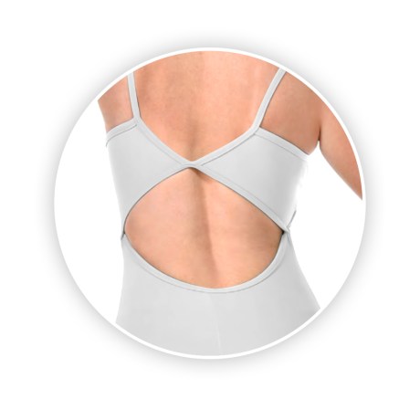 Female Camisole Unitard With Cut Out Back Bra Lining, Cotton - Elastane Light Pink