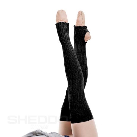 Leg Warmer Stirrup For Ladies Black, Acrylic - Elastane, One Size 90cm