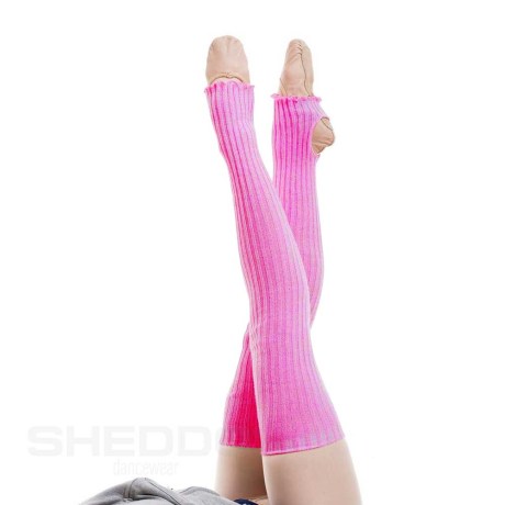 Leg Warmer Stirrup For Ladies Fuchsia, Acrylic - Elastane, One Size 90cm