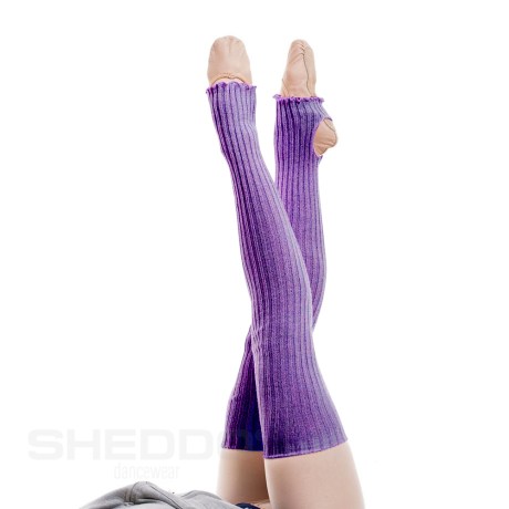 Leg Warmer Stirrup For Ladies Purple, Acrylic - Elastane, One Size 90cm