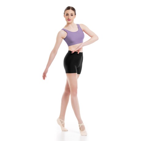 Girls Tank Crop Top, Cotton Elastane, Lilac
