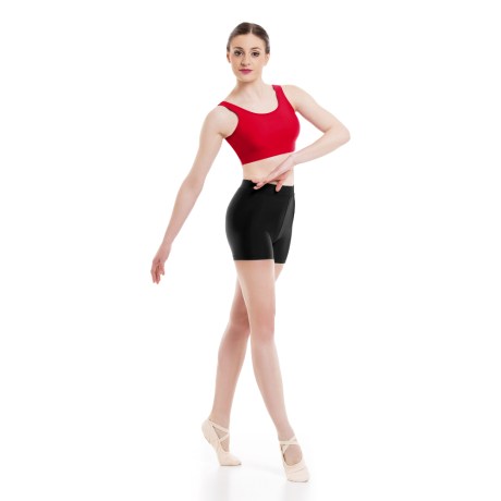 Girls Tank Crop Top, Cotton Elastane, Kiwi