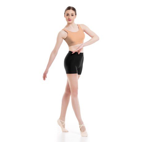 Girls Tank Crop Top, Lycra Matt Nude