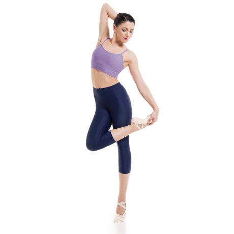 Female Camisole Crop Top With Yoke Cotton - Elastane Lilac