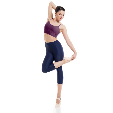Female Camisole Crop Top With Yoke, Lycra Matt Burgundy