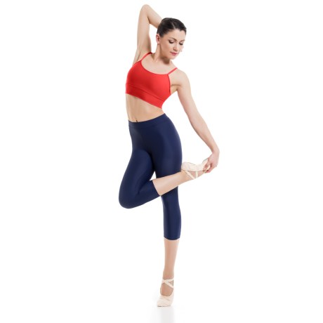 Female Camisole Crop Top With Yoke Cotton - Elastane Red
