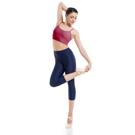 Female Camisole Crop Top With Yoke, Lycra Matt Masai Red