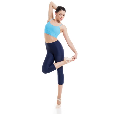 Female Camisole Crop Top With Yoke Cotton - Elastane Ciprian Blue