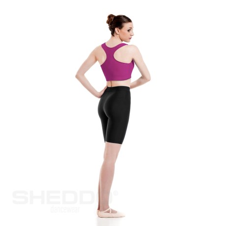 Tank Crop Top With Sports Back Lycra Matt, Violet