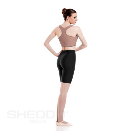 Tank Crop Top With Sports Back Lycra Matt, Nude