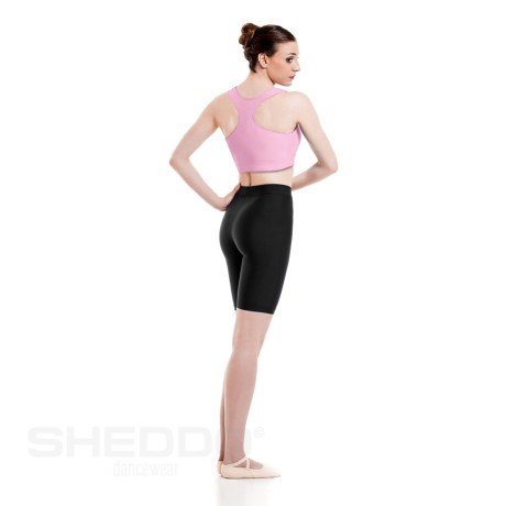 Tank Crop Top With Sports Back Lycra Matt, Light Pink