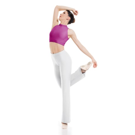 Female Turtle Neck Sleeveless Crop Top With Keyhole Back, Meryl Bachata
