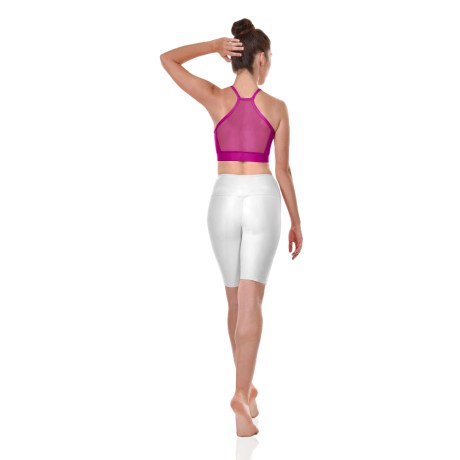 Female Camisole Crop Top Mesh Back Panel, Meryl Bachata