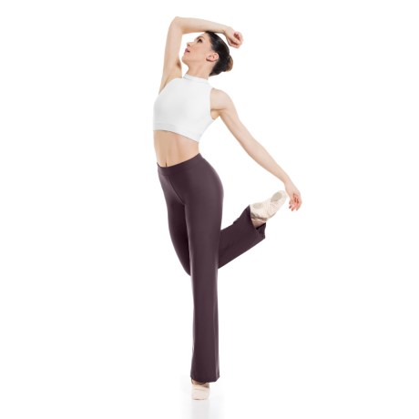 Female Straight Leg Pants with Elastic Waist Band, Lycra Matt Lanzarote