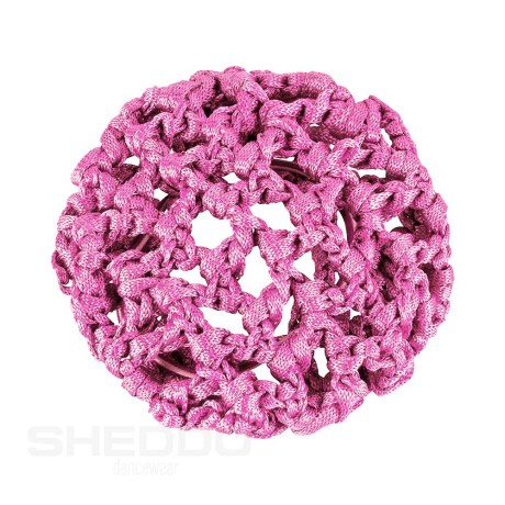 Crochet Hair Bun Net, 12pcs Set Pink (1 Colour)