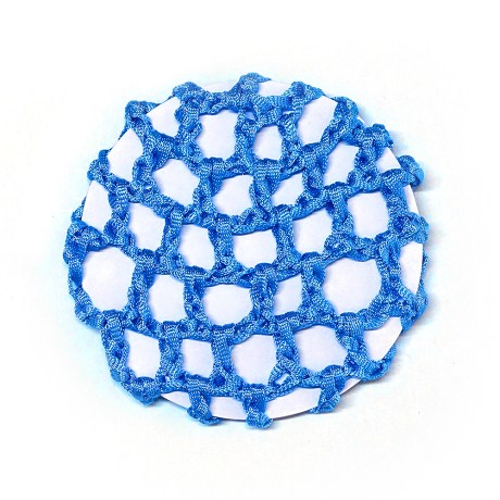 Crochet Hair Bun Net, Blue