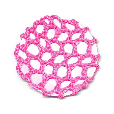 Crochet Hair Bun Net, 12pcs Set Pink (1 Colour)