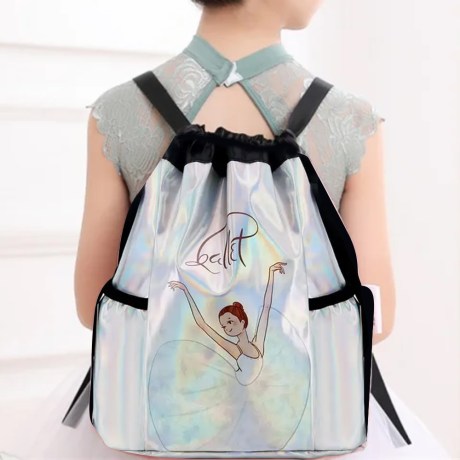 Lazer Style Pouch Backpack With Shoulder Straps, Ballet