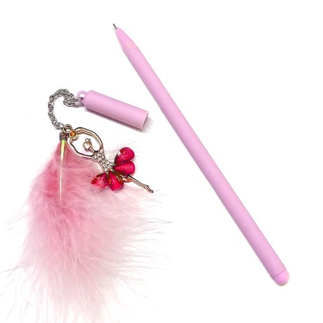 Ballerina Feather Ballpen, Pink