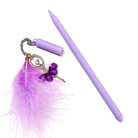 Ballerina Feather Ballpen, Purple