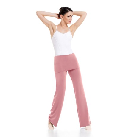 Female Straight Legged Pair Of Pants With Fold Over Yoke, Rozi