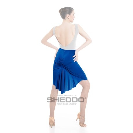 Female Fitted Skirt With Gathered Back & Train Godet, Meryl Geyser