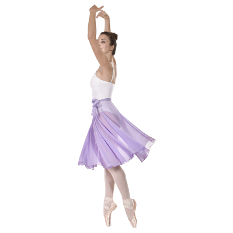 Female Full Circle Ballet Skirt With Scarf Tie, Muslin