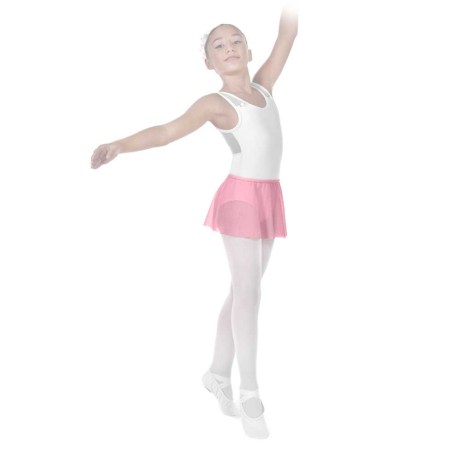 Girls Classic Ballet Skirt with Elasticated Waistline, Tulle Stretch, Soft Pink