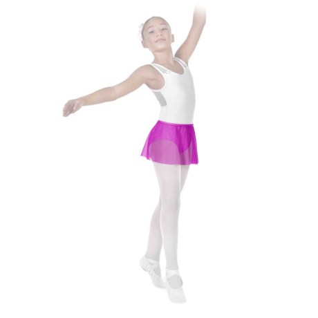 Girls Classic Ballet Skirt with Elasticated Waistline, Tulle Stretch, Bachata
