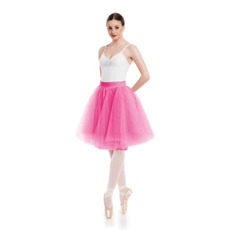 Female Romantic Short Tutu Skirt 50cm, Azalea Pink