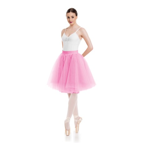 Female Romantic Short Tutu Skirt 50cm, Rose Pink