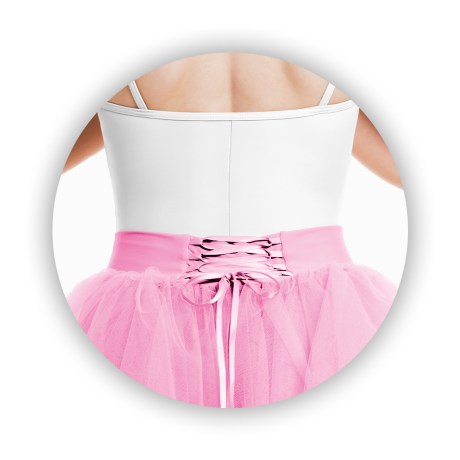 Female Romantic Short Tutu Skirt 50cm, Rose Pink