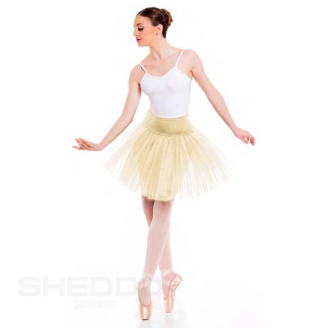 Female Adult Tutu Skirt Light Yellow with Elastic Waistband