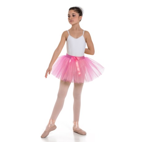 Girls 2 Layer Tutu Skirt With Elasticated Waistband, Light Mauve