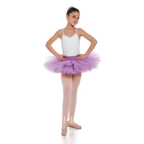 Girls Double Layered Classic Tutu Skirt with Waistband Knicker | 6 Layers, Lycra Tulle Dark Mauve